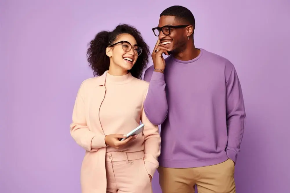 Man and Woman Smiling